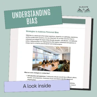 Dive into "Understanding Bias" and discover the hidden influences shaping perceptions and decisions. This transformative course equips you with tools to identify and address biases in personal and professional settings, fostering inclusivity.⁠
⁠
Visit https://elevate.edifiedprojects.com/courses/understanding-bias.⁠
⁠
Contact alicia@edifiedprojects.com for bulk discounts (teams of 10+) and annual subscriptions to our entire platform!⁠
⁠
#reconciliation #inclusiveworkplaces #workplacewellbeing #training #organizationalchange #inclusion #retention #psychologicalsafety #organizationalculture #inclusiveleadership